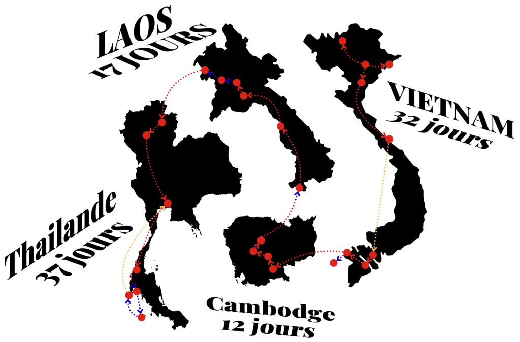 Infographie : 98 jours en Asie du&nbsp;Sud-Est